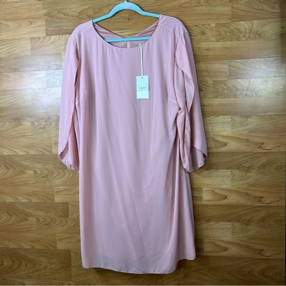 Grace Karin Size XL Back Zip Split Sleeve Blush Lined Dress - Picture 1 of 16